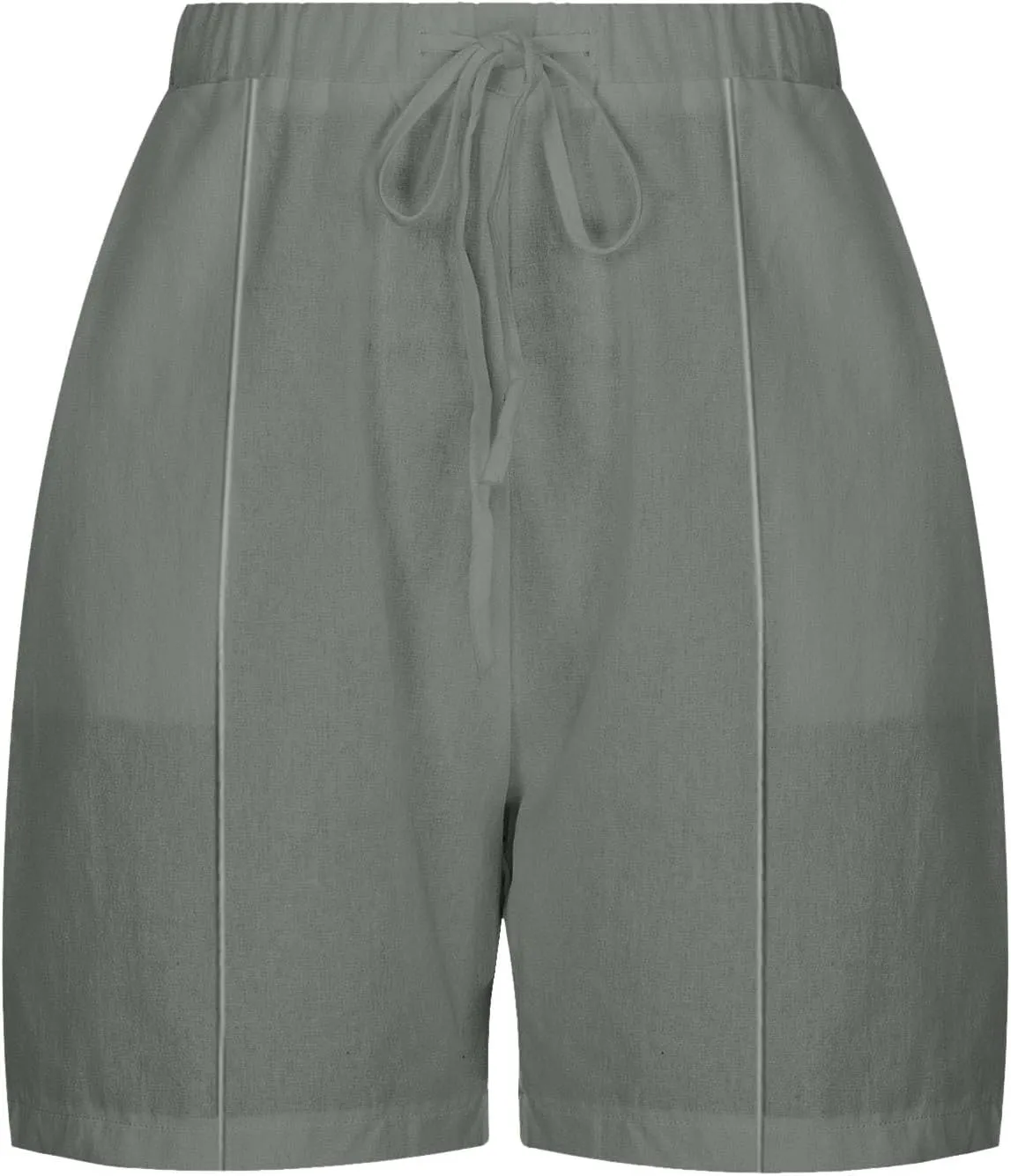 Linen Shorts for Women Drawstring Elastic High Waist Linen Shorts Casual Summer Beach Vacation Pants with Pockets