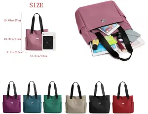 LInGSHI 2023 New Large Capacity Nylon Bag - Women Shoulder Bag, Handbag - Multi-Pocket Zipper Tote Bags, for Daily Going Out