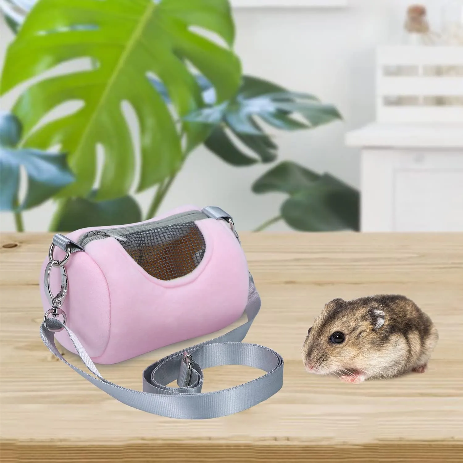 Litewoo Hamster Travel Carrier Portable Outgoing Breathable with Adjustable Shoulder Strap Pet Carrying Bag for Sugar Glider Hamster Rat Chipmunk