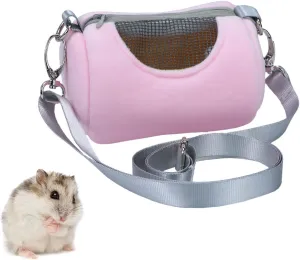Litewoo Hamster Travel Carrier Portable Outgoing Breathable with Adjustable Shoulder Strap Pet Carrying Bag for Sugar Glider Hamster Rat Chipmunk