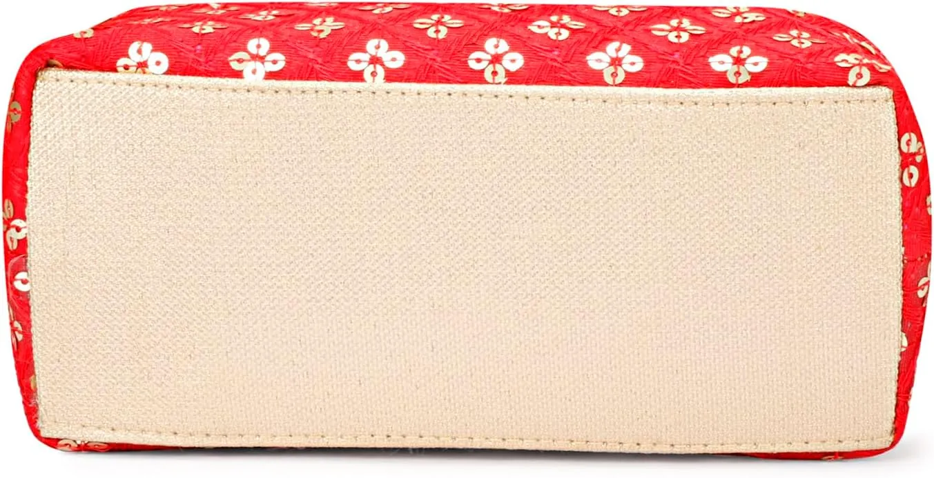 LONGING TO BUY Potli Bags for Women Embroidered Evening Purses with Gold Pearl Handle, Indian Women Potli Bags for Wedding