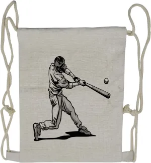 Lunarable Sports Drawstring Backpack, Fast Pitch Baseball, Sackpack Bag