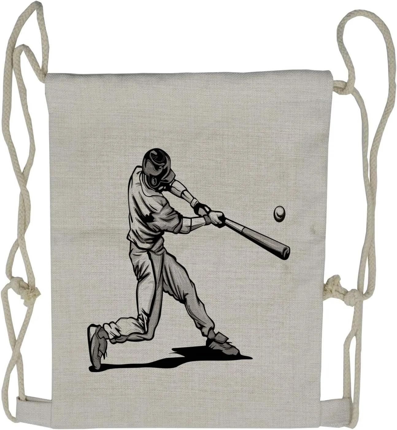 Lunarable Sports Drawstring Backpack, Fast Pitch Baseball, Sackpack Bag