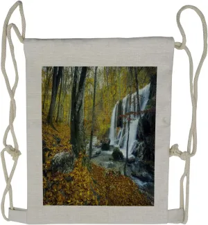 Lunarable Waterfall Drawstring Backpack, Cascade in Grand Canyon, Sackpack Bag