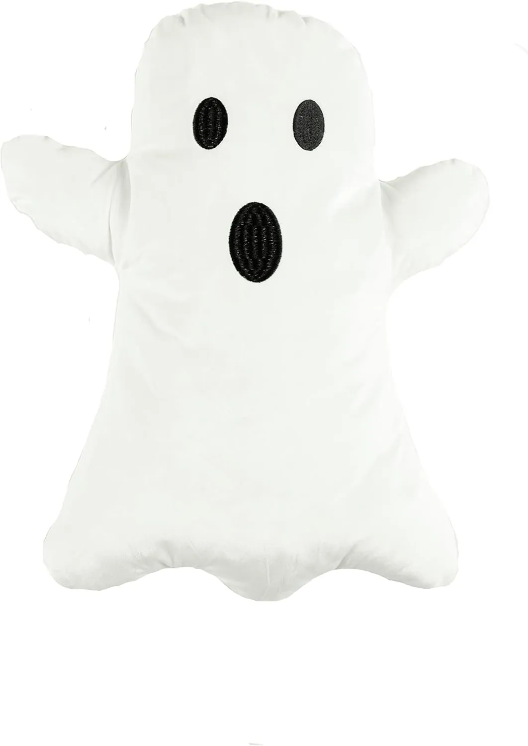 Lush Decor Ghost Shape Decorative Throw Pillow, 18" W x 16" L, White & Black, - Rectangle Pillow - Throw Pillows For Bed, Couch, Or Chair