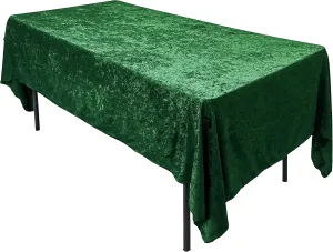 Lush Panne Velvet Tablecloth - 60 x 102 Inch Rectangular Table Cover | Great for Buffet Table, Parties, Holiday Dinner, Wedding & Baby Shower (Hunter Green, 60 x 102 Inch)