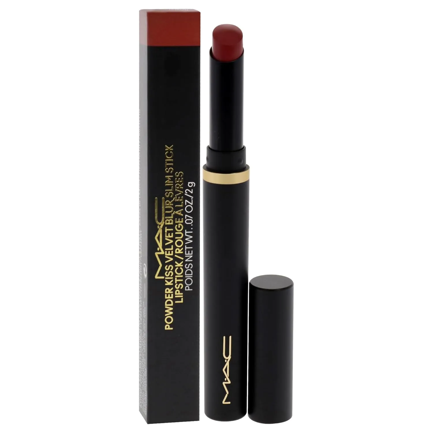 MAC Powder Kiss Velvet Blur Slim Stick - Sweet Cinnamon for Women - 0.7 oz Lipstick
