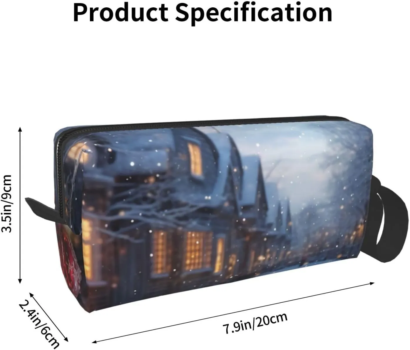 Makeup Bag for Women Christmas atmosphere Large Capacity Cosmetic Bags Portable Toiletry Bag Travel Storage