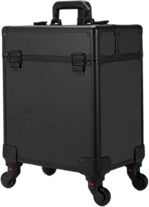 Makeup Case|Cosmetology Case on Wheels with Lid 4 Compartments Mute Fireproof Rolling Makeup Case 54 Lbs Load Makeup Train Case with Lock for Professionals