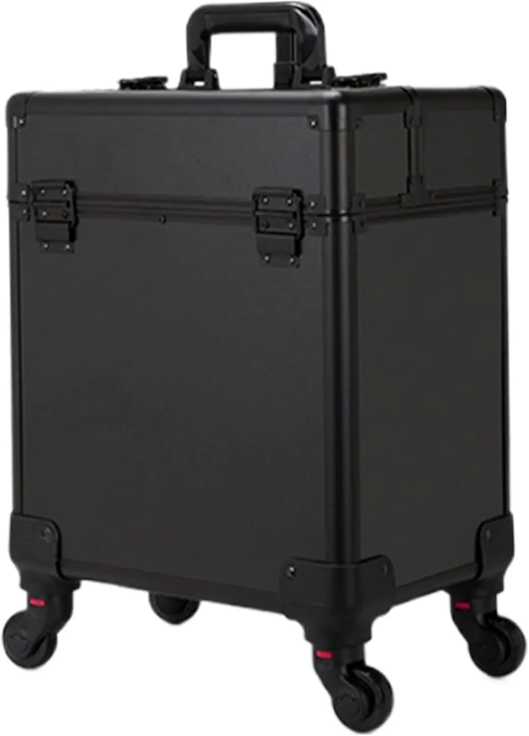 Makeup Case|Cosmetology Case on Wheels with Lid 4 Compartments Mute Fireproof Rolling Makeup Case 54 Lbs Load Makeup Train Case with Lock for Professionals