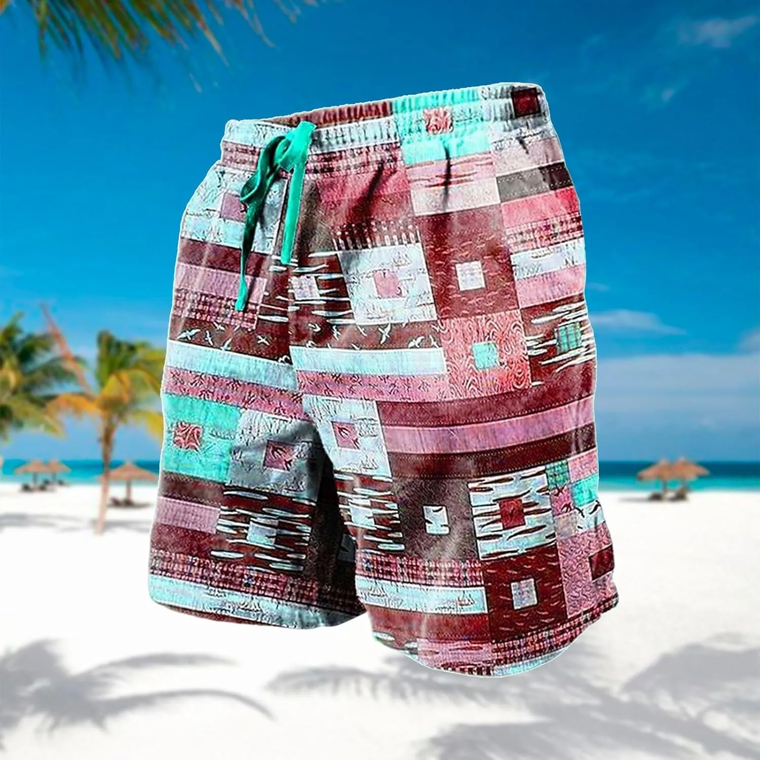 Man Clothes Leisure and Fitness Sports Plus Size Five Quick Drying Beach Pants Shorts Shorts Men No Mesh Swim Men