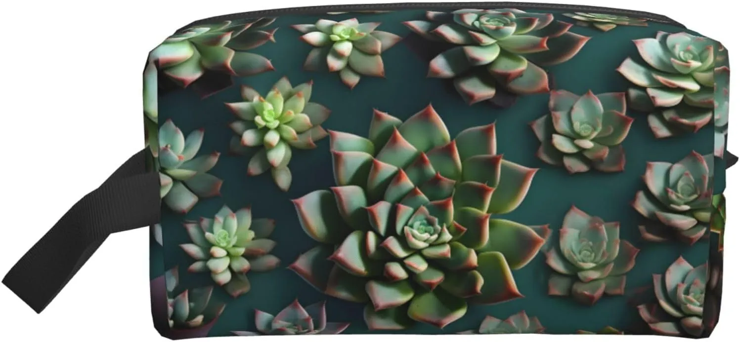 Many succulents Storage Bags - Travel Toiletry and Makeup Bags, Unisex, Daily Use, Small Items Storage