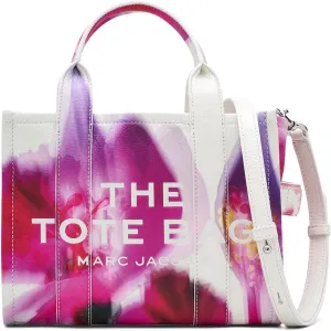 Marc Jacobs The Future Floral Leather Small Tote Bag, White Multi
