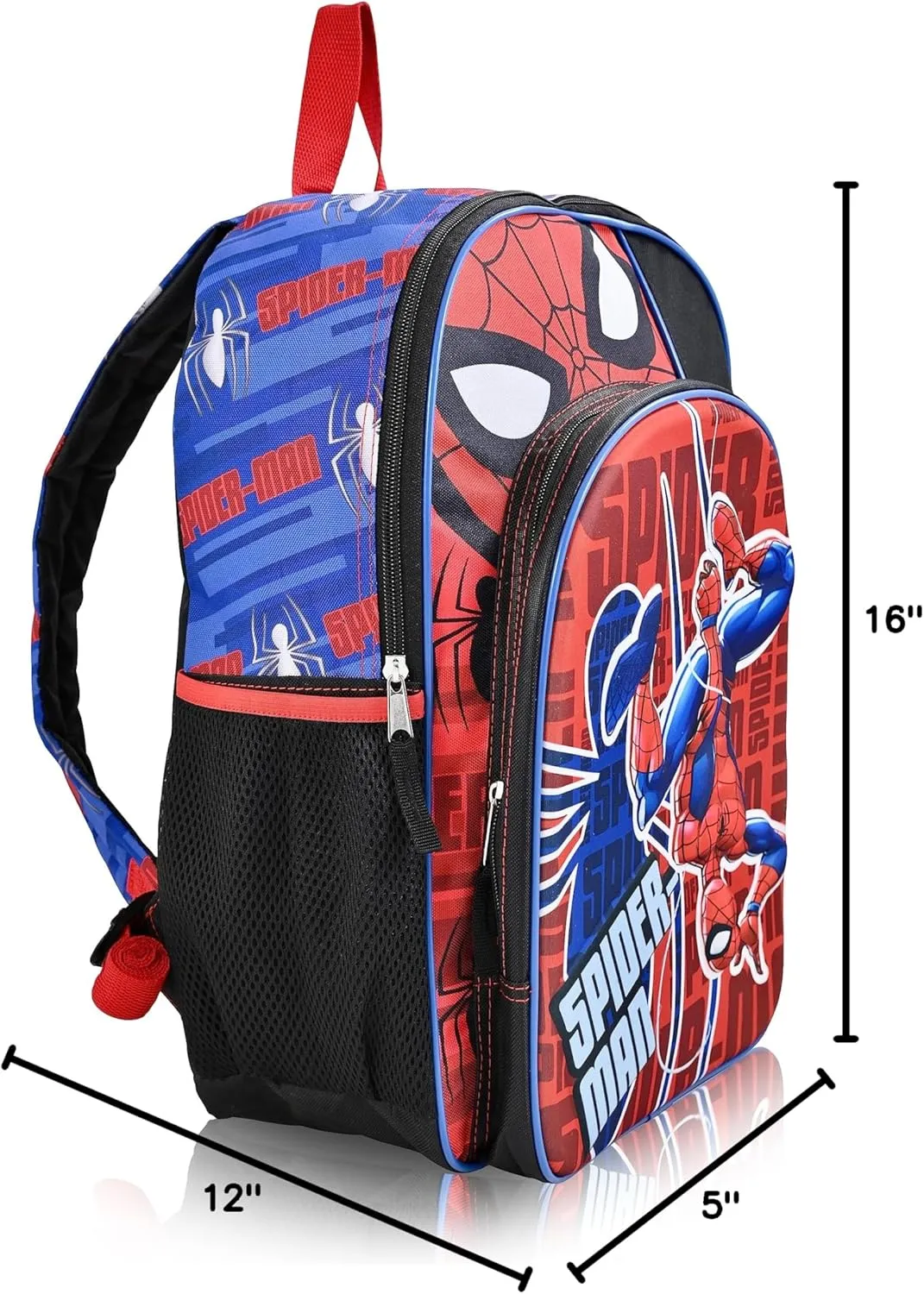 Marvel Spider-Man Boys Backpack For Kids| Elementary and Kindergarten Kids Knapsacks For School (Molded Front Spidey Web Hang)