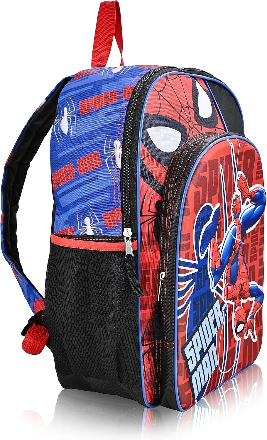 Marvel Spider-Man Boys Backpack For Kids| Elementary and Kindergarten Kids Knapsacks For School (Molded Front Spidey Web Hang)