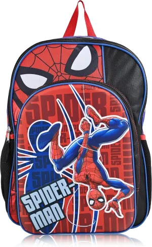 Marvel Spider-Man Boys Backpack For Kids| Elementary and Kindergarten Kids Knapsacks For School (Molded Front Spidey Web Hang)