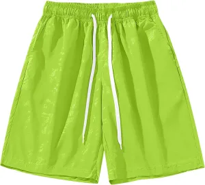 Men's Athletic Shorts Summer Lounge Drawstring Vacation Beach Pants Fashion Loose Elastic Waist Pants with Pockets