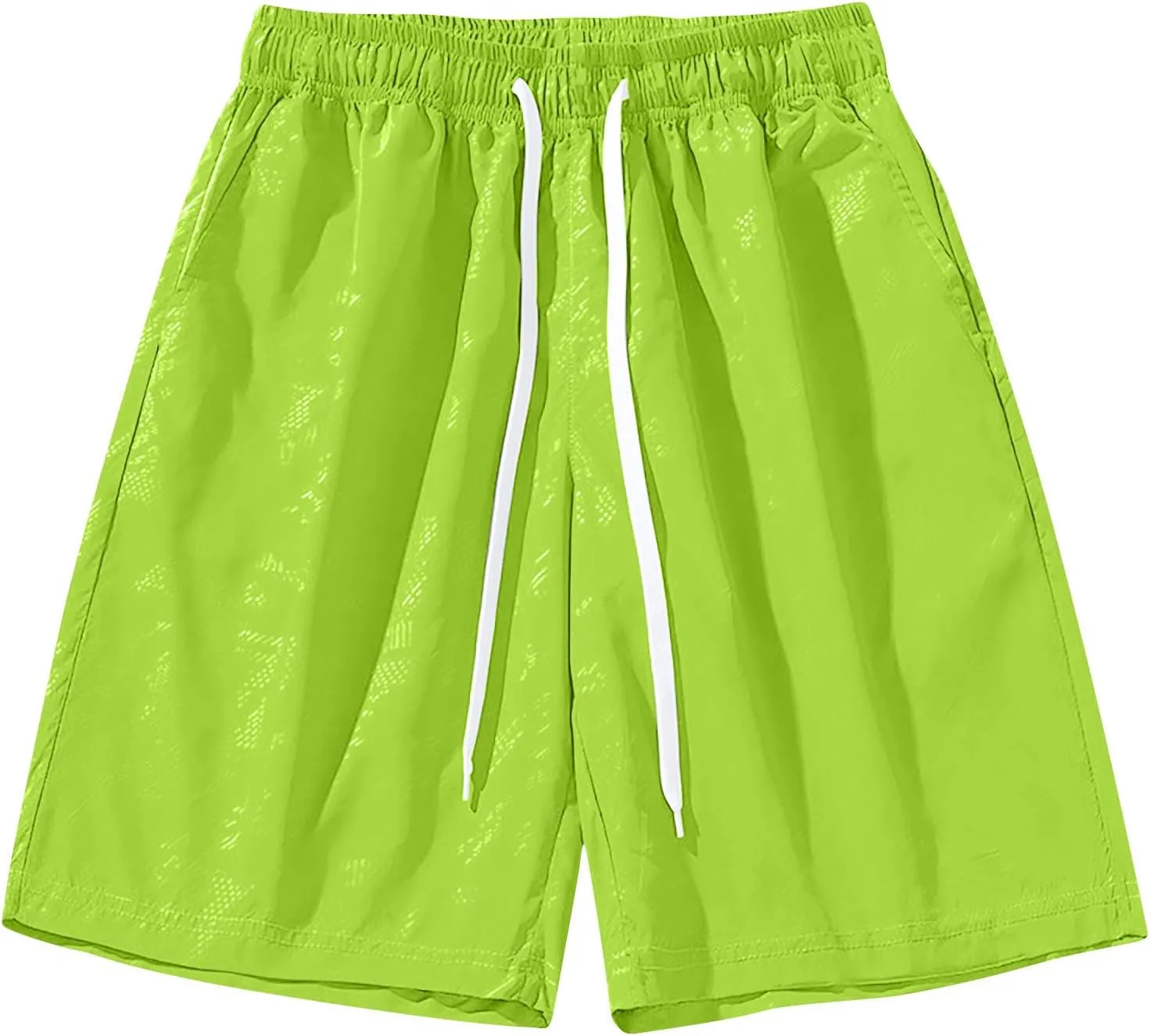 Men's Athletic Shorts Summer Lounge Drawstring Vacation Beach Pants Fashion Loose Elastic Waist Pants with Pockets