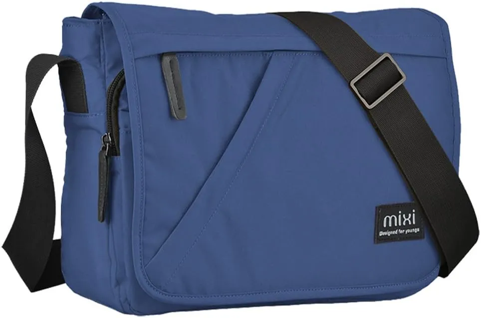mens bag portable shoulder bag Nylon sports bag man travel backpack women barrel bag bucket Handbag (Blue)