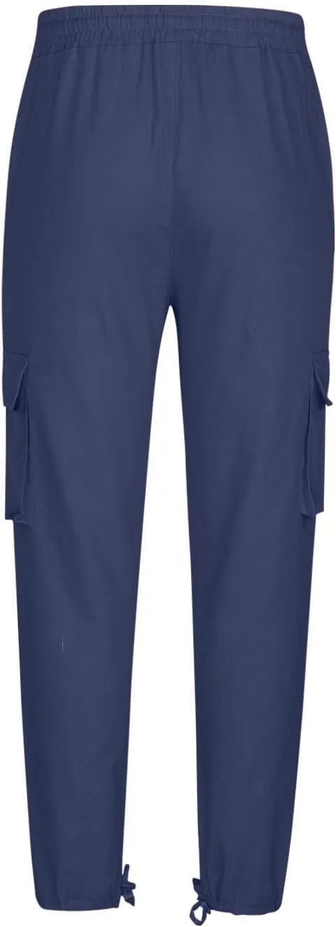 Mens Cargo Pants Big and Tall Causal Baggy Work Hiking Joggers Stretch Drawstring Fishing Travel Outdoor Trousers
