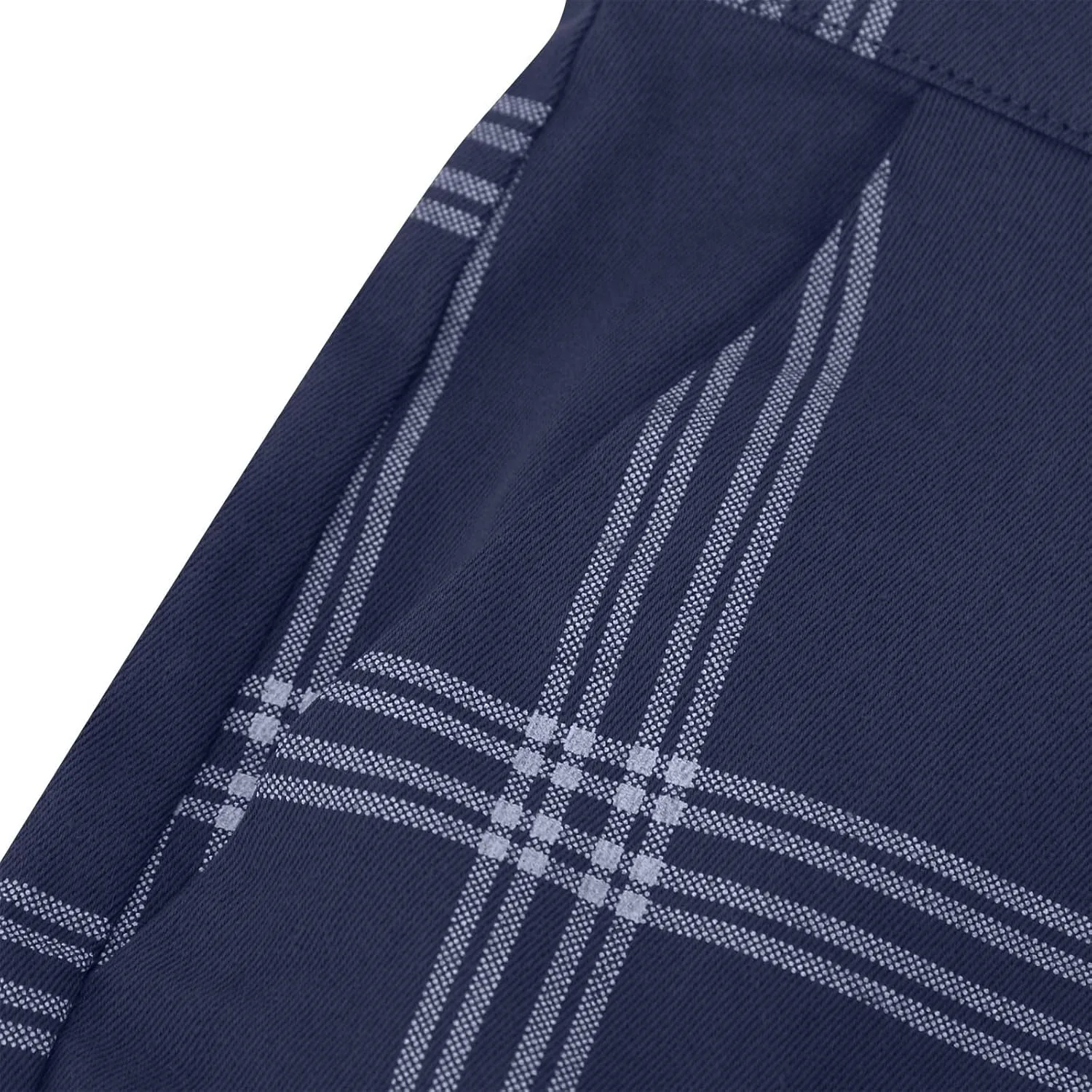 Mens Dress Pants Slim Fit Stretch Fashion Plaid Pant Skinny Leg Striped Button Work Pants Straight Casual Pants