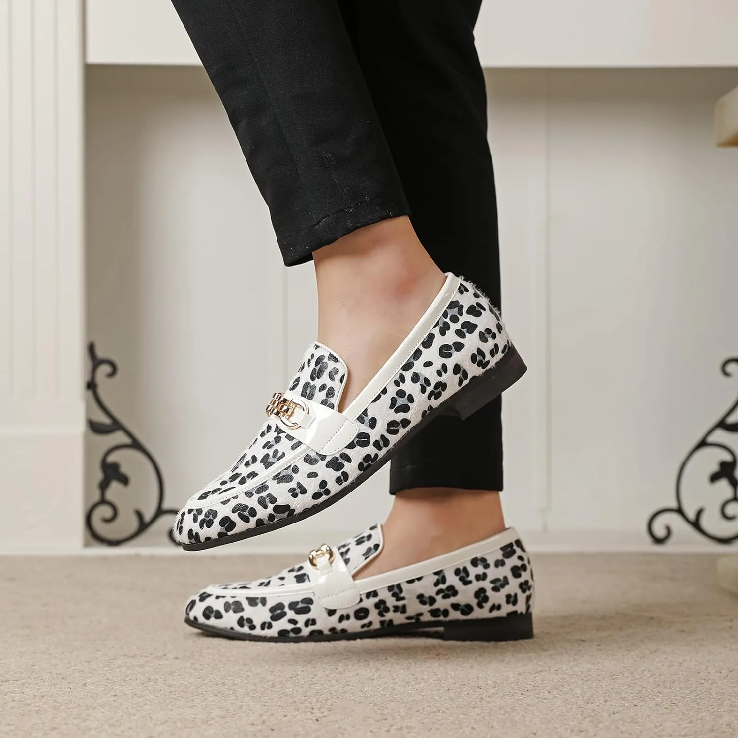 Men's Fashion Formal Velvet Loafers and Wedding Dress Shoes for Men, Penny Slip-On Smoking Luxury Men Casual Shoes