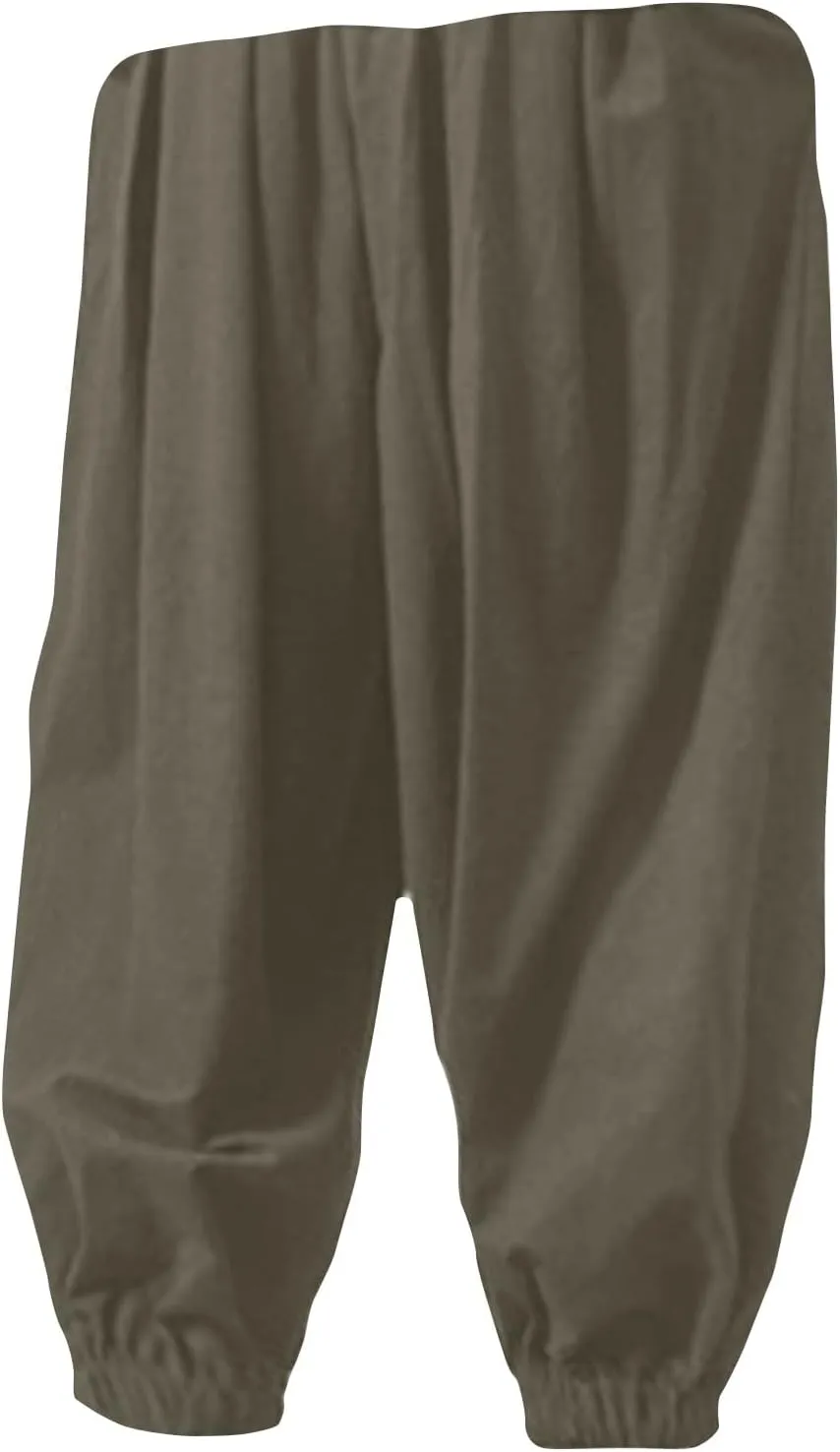 Mens Hippie Harem Pants Casual Elastic Drawstring Tapered Pants Solid Color Baggy Yoga Drop Crotch Trouser