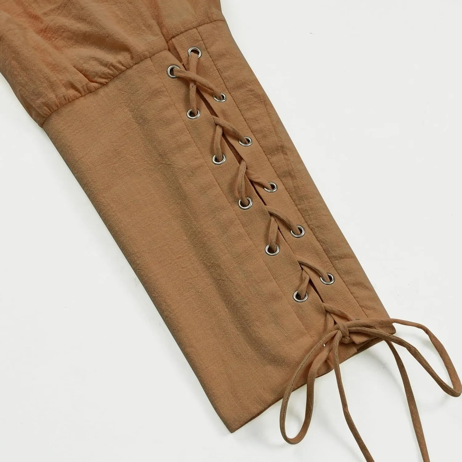 Men's Pirate Pants Renaissance Medieval Viking Pants Linen Ankle Banded Trousers Halloween Costume
