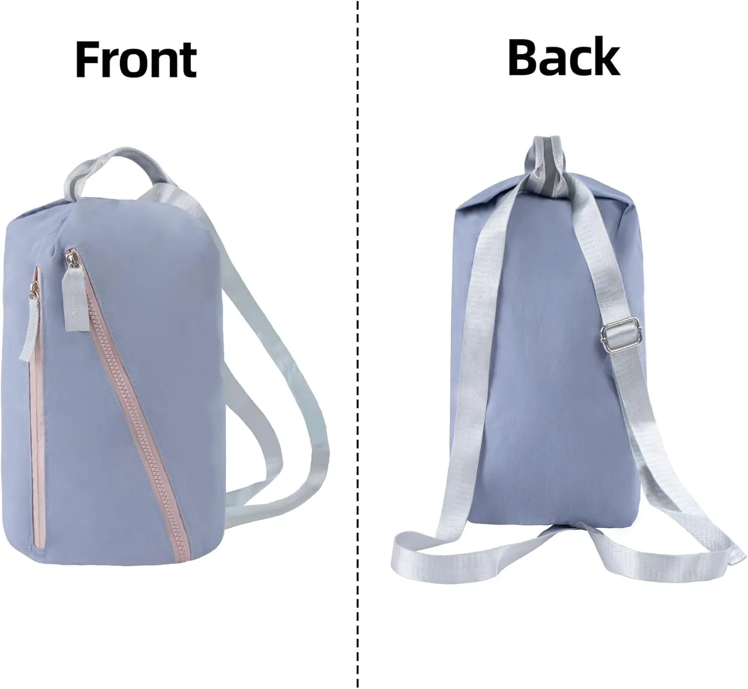 Messenger bag multifunctional backpack large capacity chest bag(Pink)