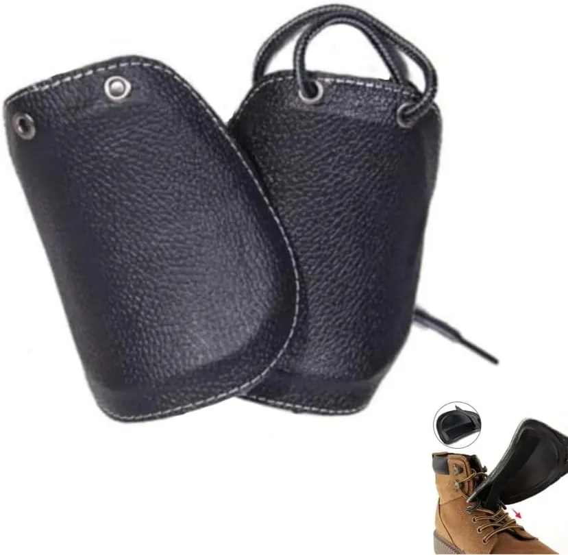 Metatarsal Guard Safety Footwear Attachment, Lace-Up Shoe Protector, Fireproof, Waterproof Leather Shoe Cover for Welding, Construction, and Machinery Work
