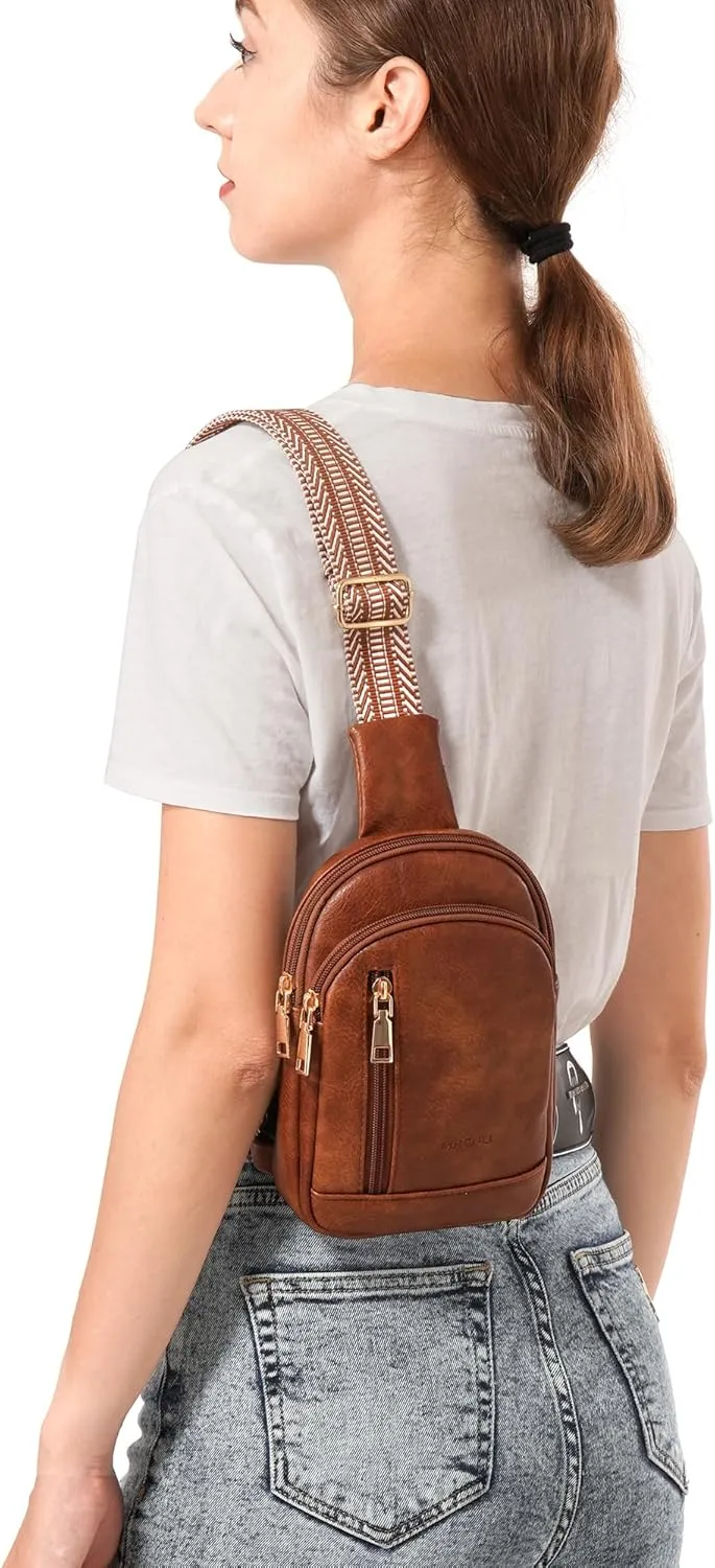 MHCNLL Small Sling Bag RFID Crossbody Purse for Women - Anti Theft Fanny Pack Chest Bag for Travel