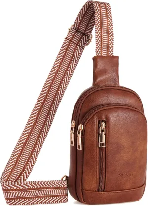 MHCNLL Small Sling Bag RFID Crossbody Purse for Women - Anti Theft Fanny Pack Chest Bag for Travel
