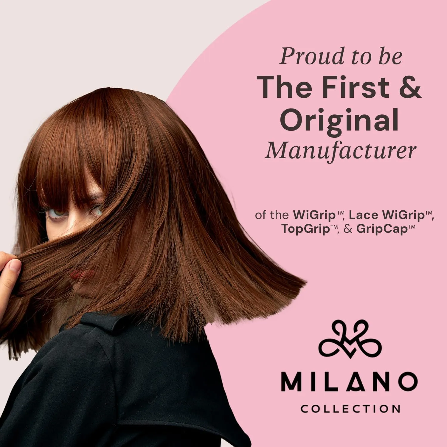 MILANO COLLECTION Wigrip, Premium Lace Wig Band for Women, Fully Adjustable & Reinforced Lace Wig Grip Band by Hairline, Comfortable and Secure Glueless Velvet Headband, Nude, 2 Pack