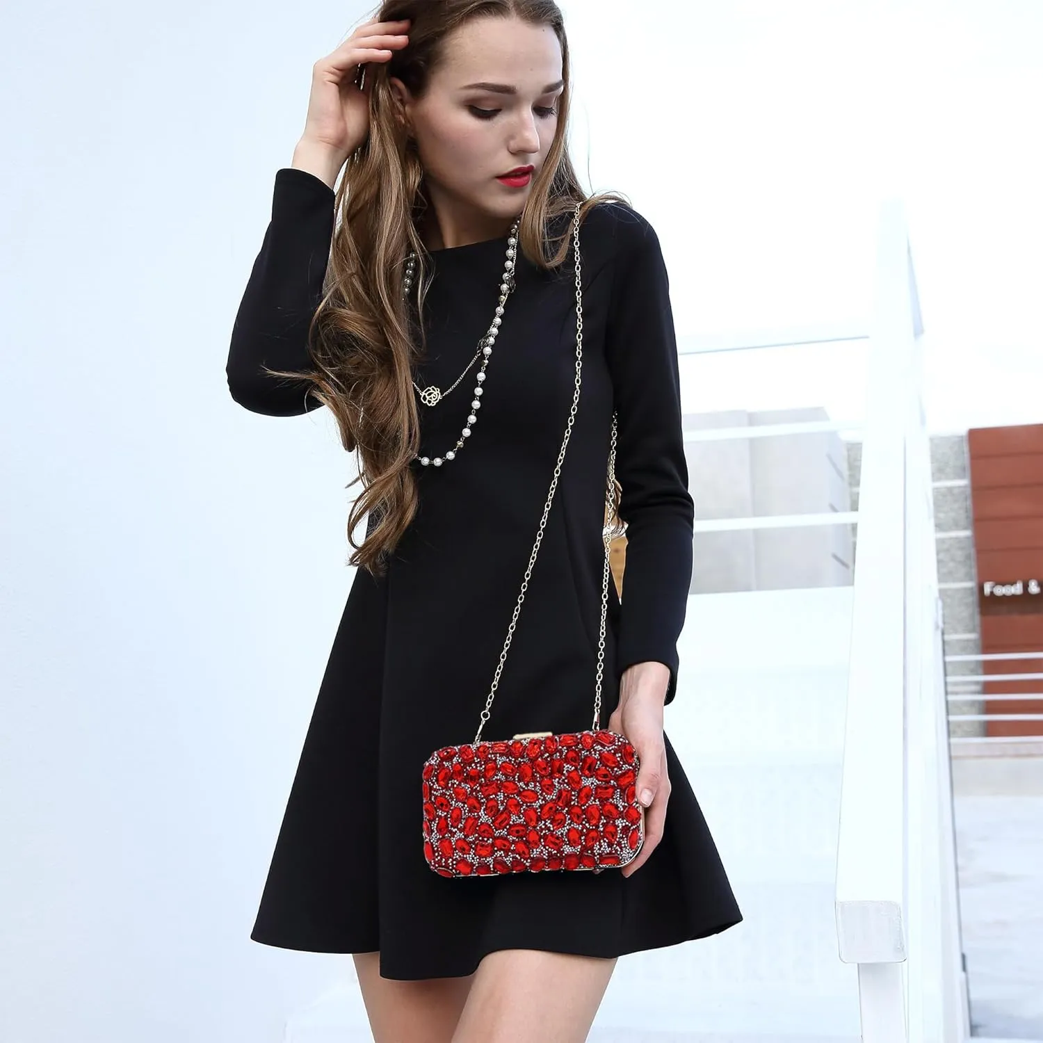 Milisente Clutch Purses For Women Crystal Clutches Evening Bags Gemstone Clutch Purse For Wedding Formal