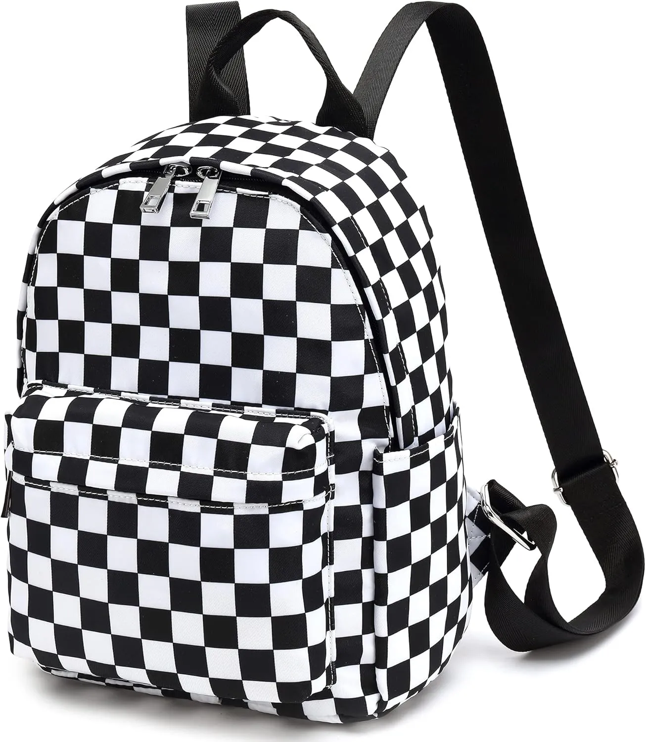 Mini Backpack Purse for Women Girls, Small Backpack for Teens Kids School Travel (Checkered)