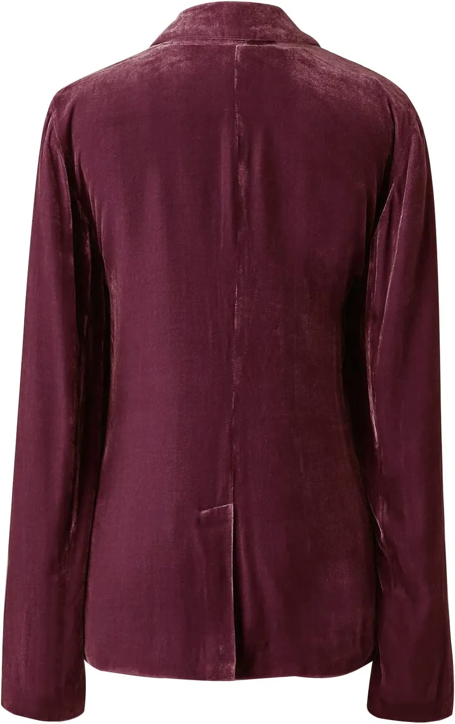 Mintlimit Women's Velvet Blazer Jacket - Long Sleeve V Neck Coat