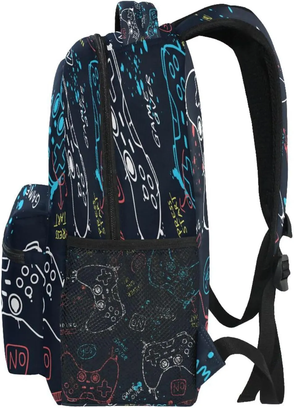 MNSRUU Video Game Backpack for 1th- 6th Grade Boy Girl,School Backpack Gamepad Toddler Bookbag