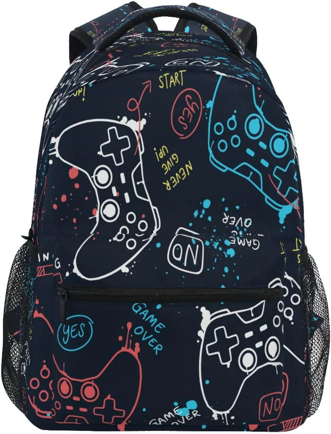 MNSRUU Video Game Backpack for 1th- 6th Grade Boy Girl,School Backpack Gamepad Toddler Bookbag