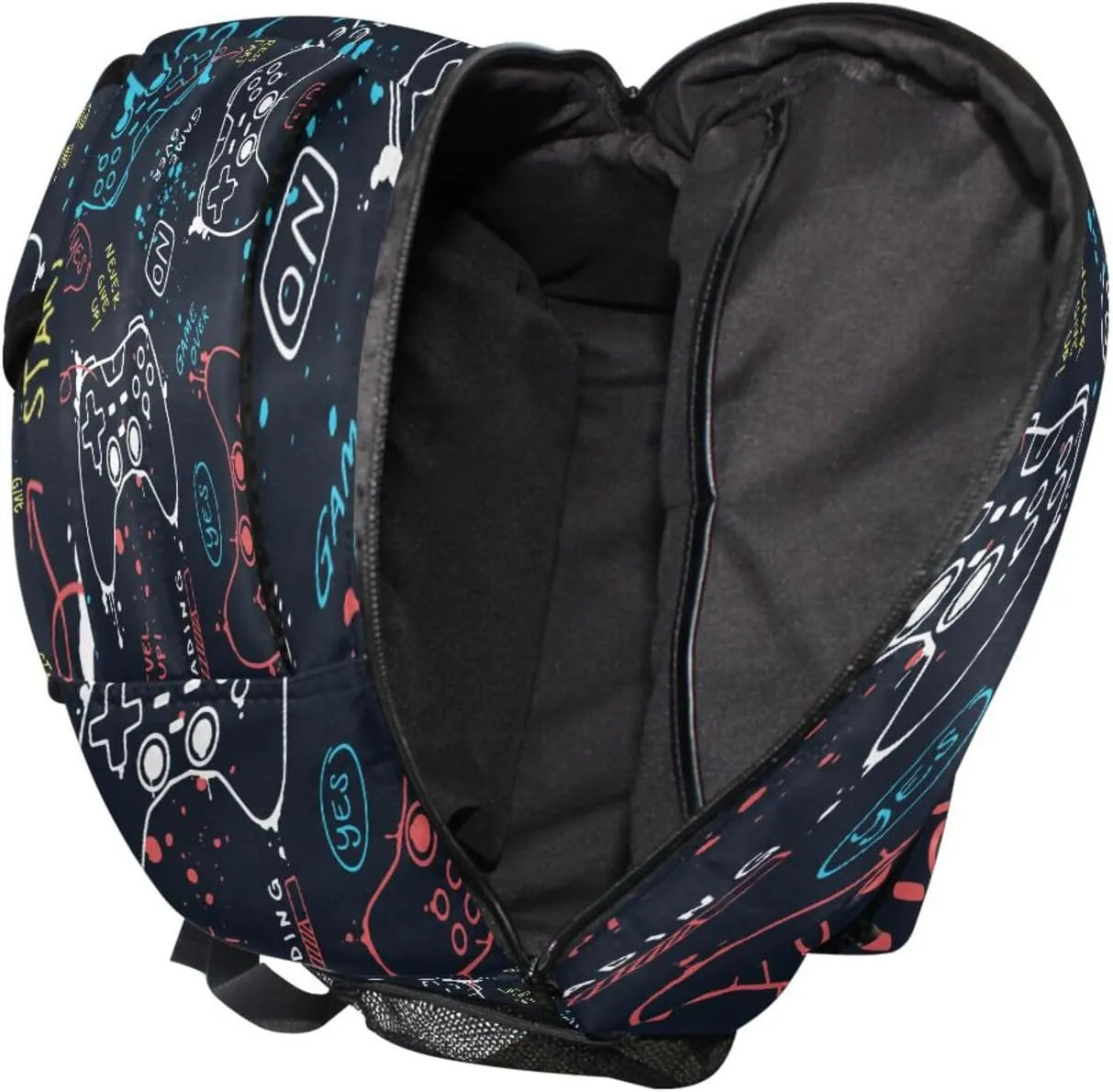 MNSRUU Video Game Backpack for 1th- 6th Grade Boy Girl,School Backpack Gamepad Toddler Bookbag