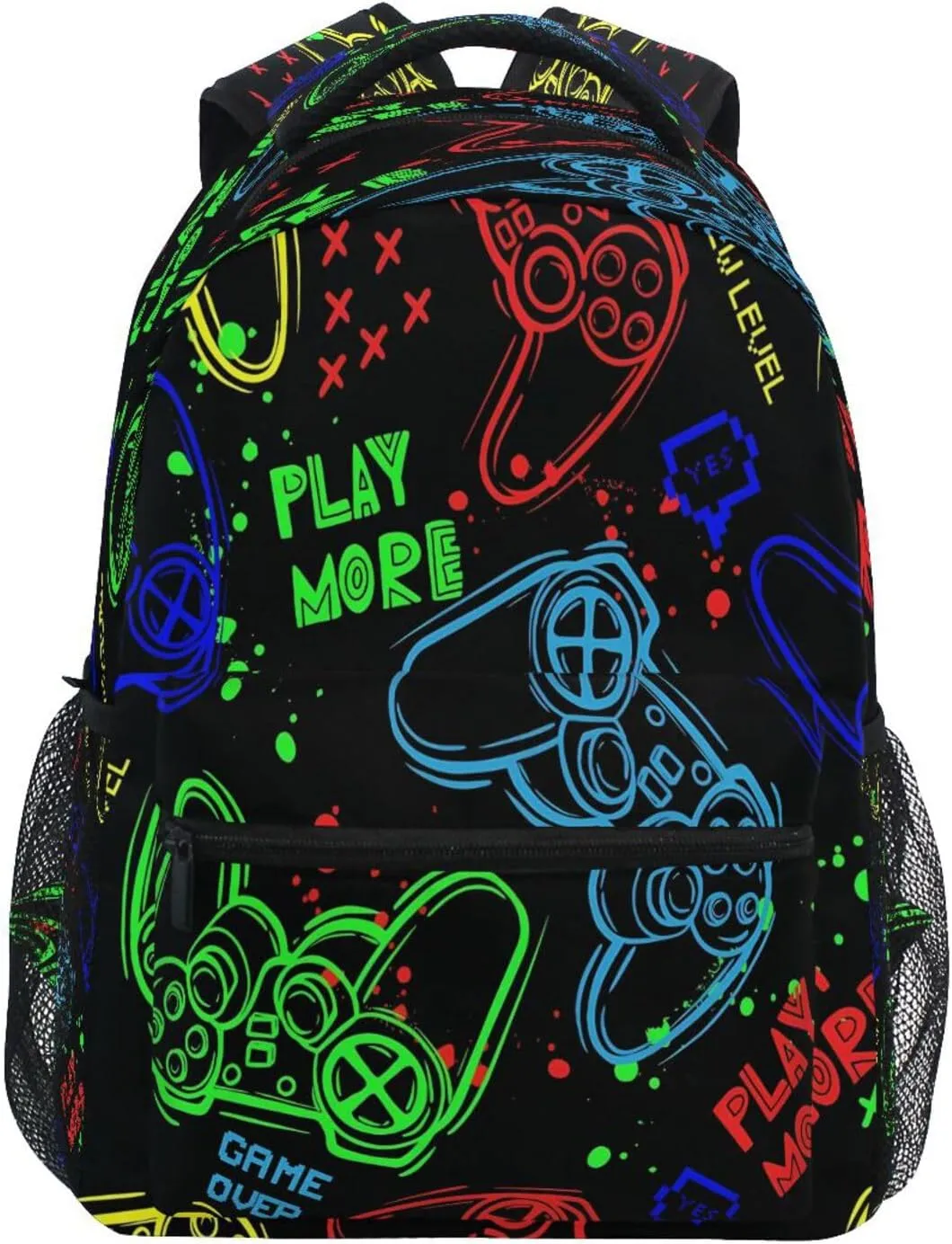 MNSRUU Video Game Backpack for School Elementary,Kid Bookbag Video Game Controller Toddler Backpack