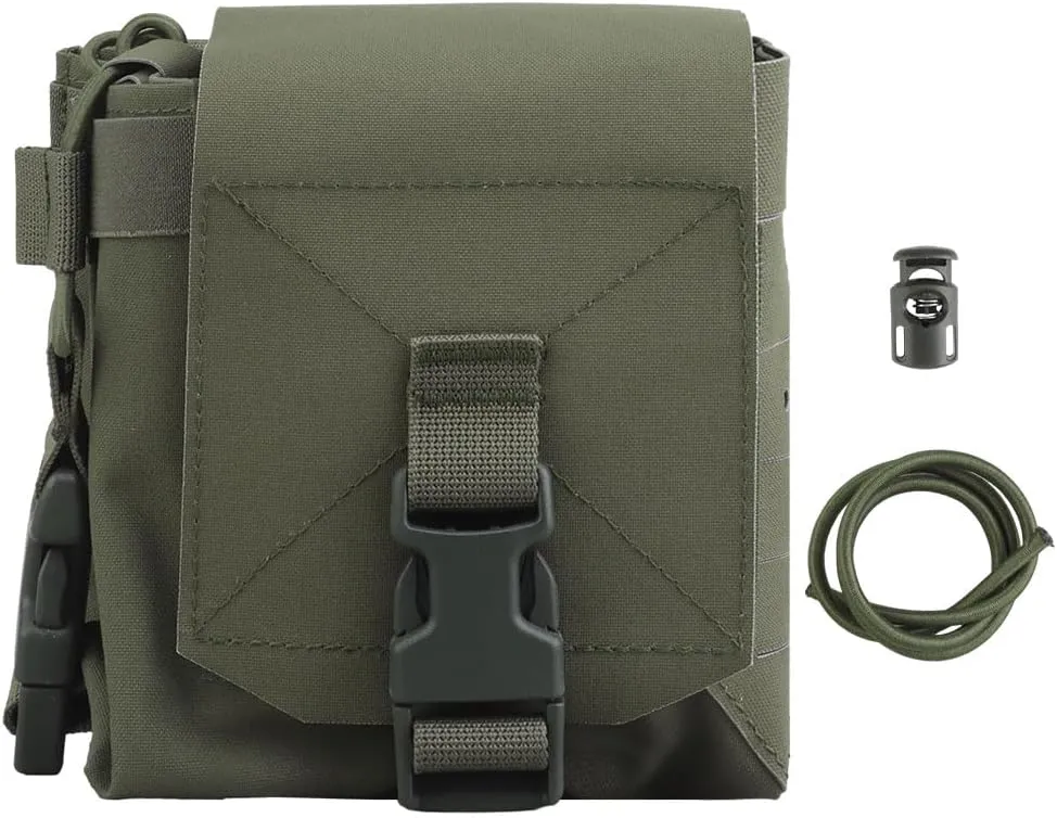 Molle Large Multifunctional Sub Pouch, Tactical 5.56 Magazine Pouch Radio Storage Bag 2 in 1 for Duty Belt Vest