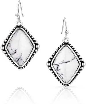 Montana Silversmiths Blank Slate Crafted White Howlite Hypoallergenic French Wires Earrings