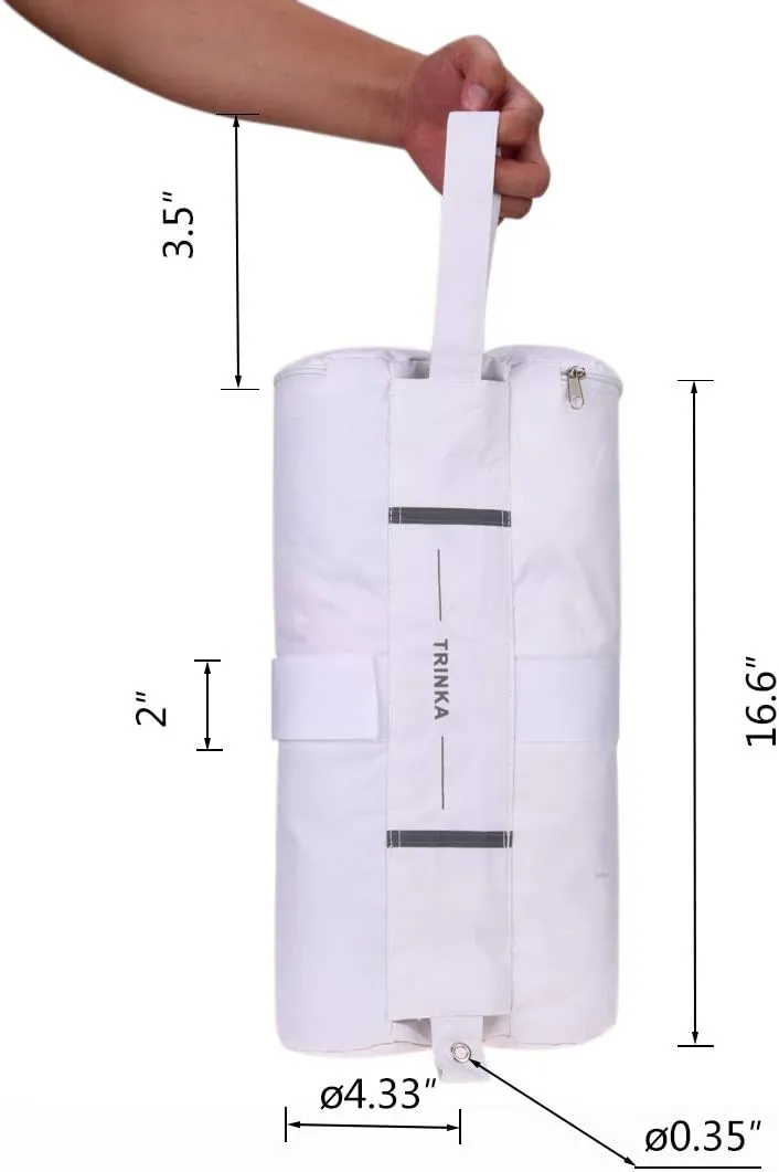 MOOCY White Sand Bags (120LBS) for Pop-Up Canopy Tent, 1680D Heavy Duty Weight Perfectly Matched With Gazebo/Patio Umbrellas, Set of 4