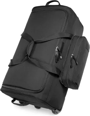 Mountain Land 120L Tactical Duffle Bag Rolling Duffle Bag with Wheels And Handle (Black)