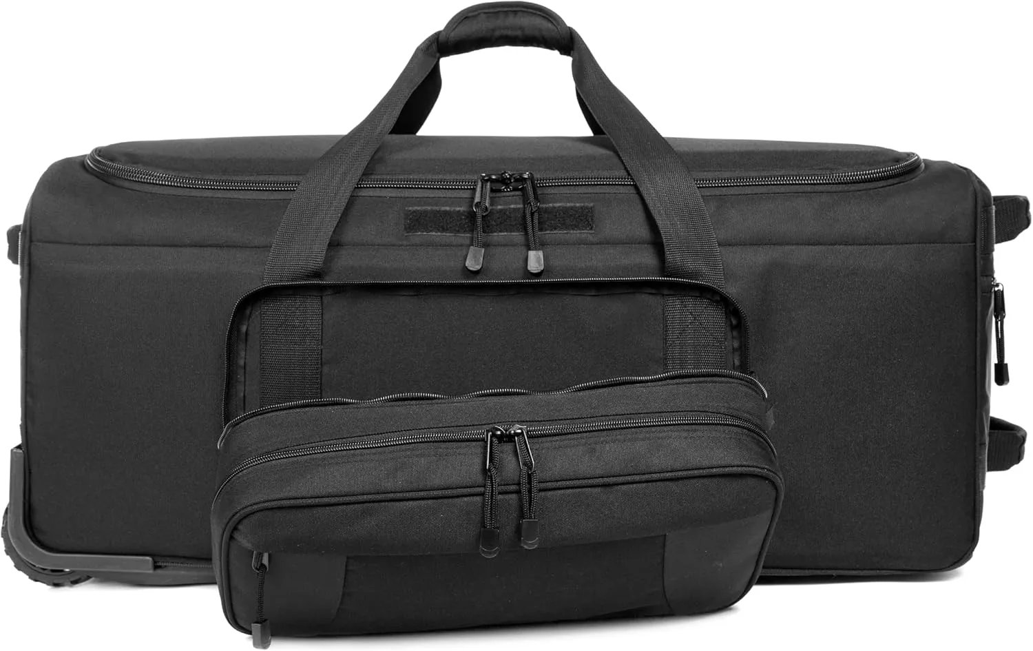 Mountain Land 120L Tactical Duffle Bag Rolling Duffle Bag with Wheels And Handle (Black)