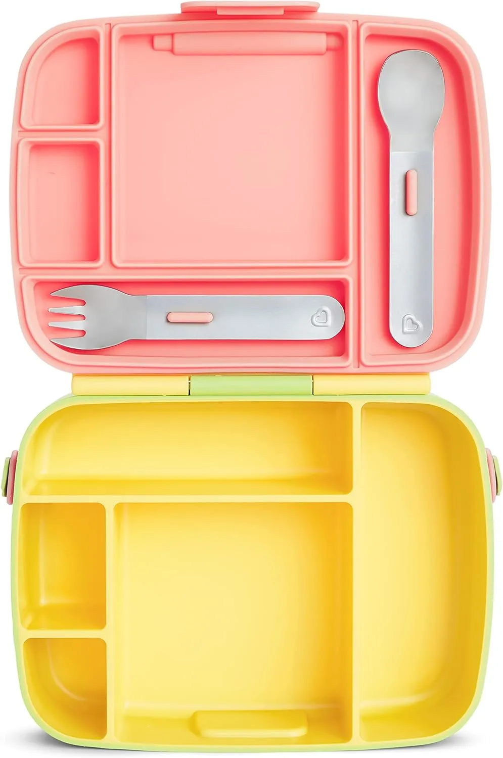 Munchkin® Lunch™ Bento Box for Kids, Includes Utensils, Yellow