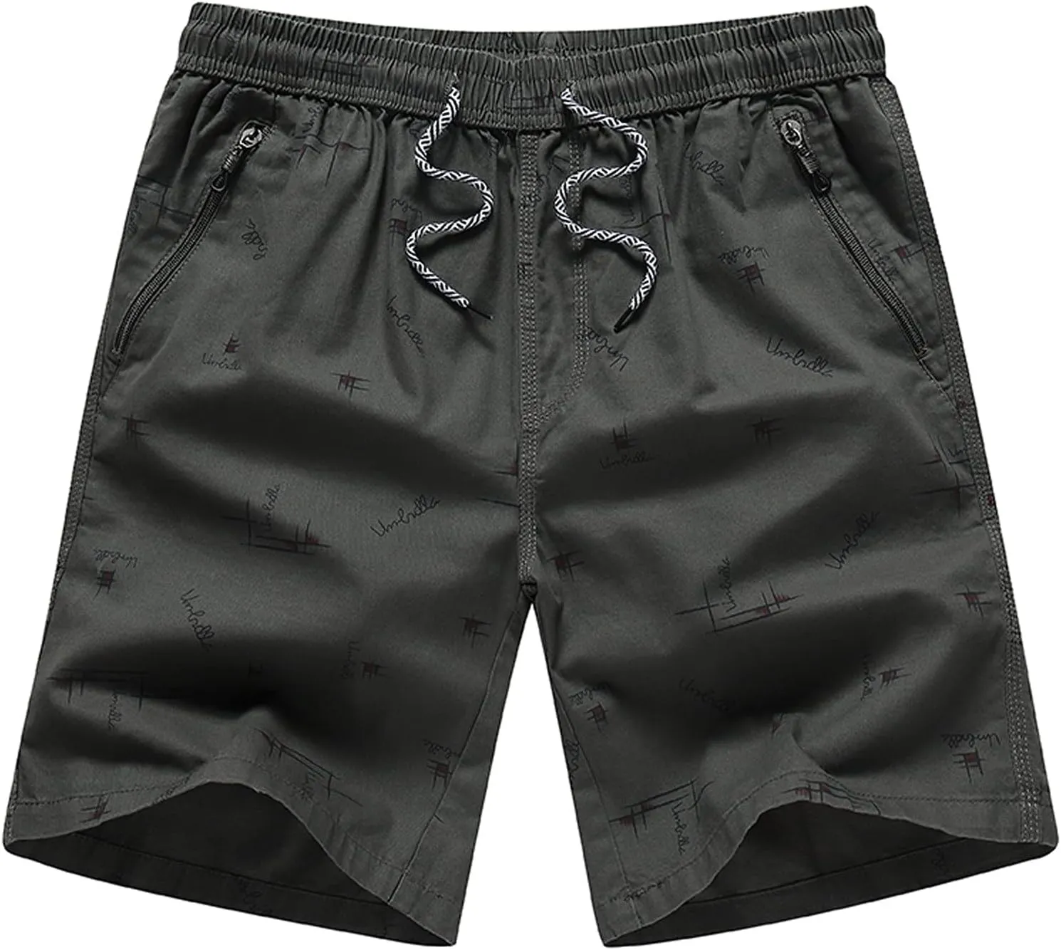 Muscularfit Big and Tall Shorts for Men Casual Elastic Waist Drawstring Shorts Quick Dry Cargo Shorts Outdoor Hiking Shorts
