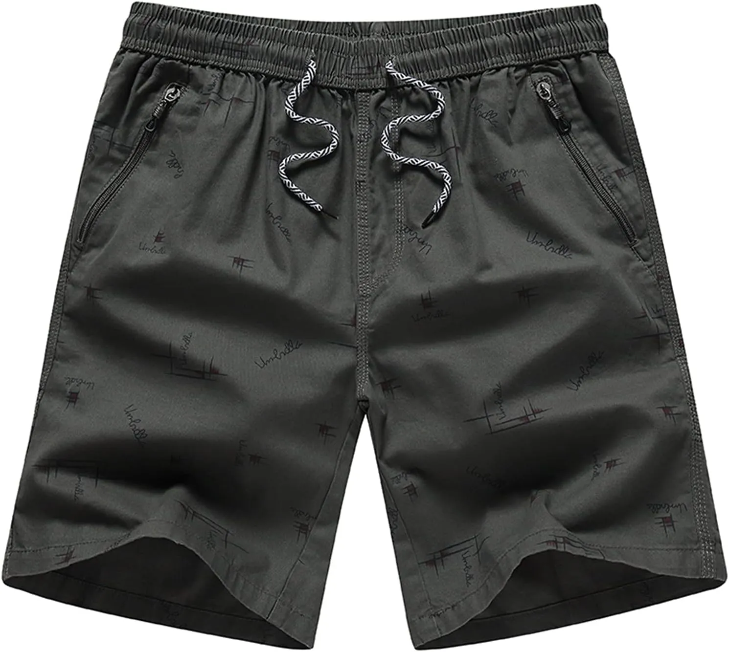 Muscularfit Big and Tall Shorts for Men Casual Elastic Waist Drawstring Shorts Quick Dry Cargo Shorts Outdoor Hiking Shorts