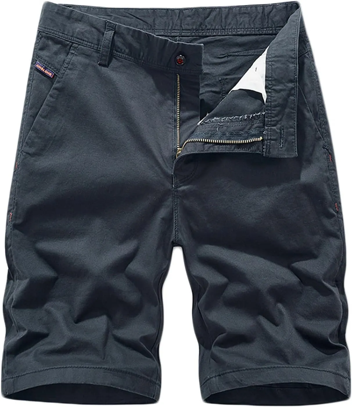 Muscularfit Khaki Shorts for Men 2023 Regular Fit Cotton Cargo Shorts with Pockets Big and Tall Work Utility Shorts Outdoor