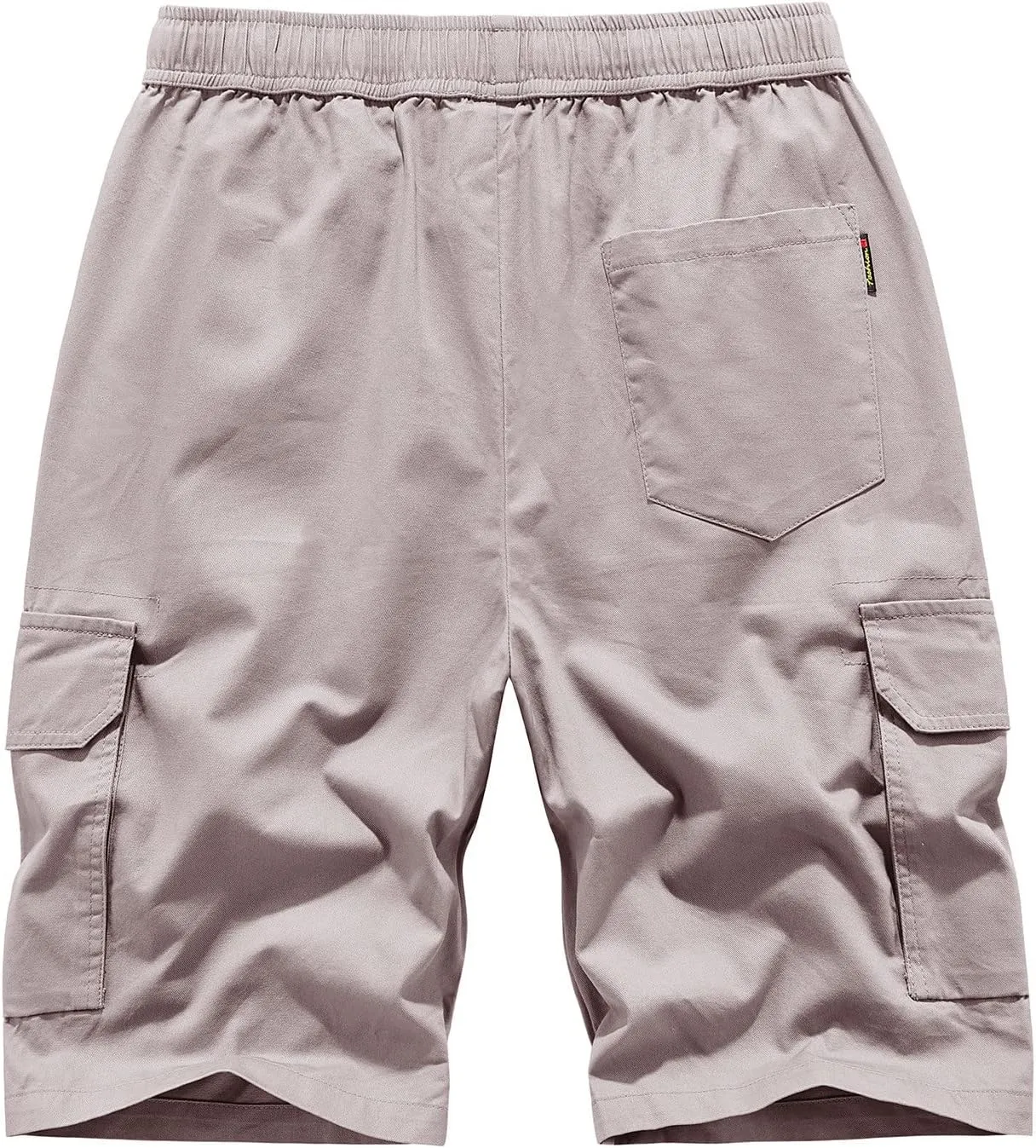 Muscularfit Mens Cotton Cargo Shorts with Pockets Drawstring Elastic Waist Camouflage Shorts Regular Fit Camo Athletic Shorts